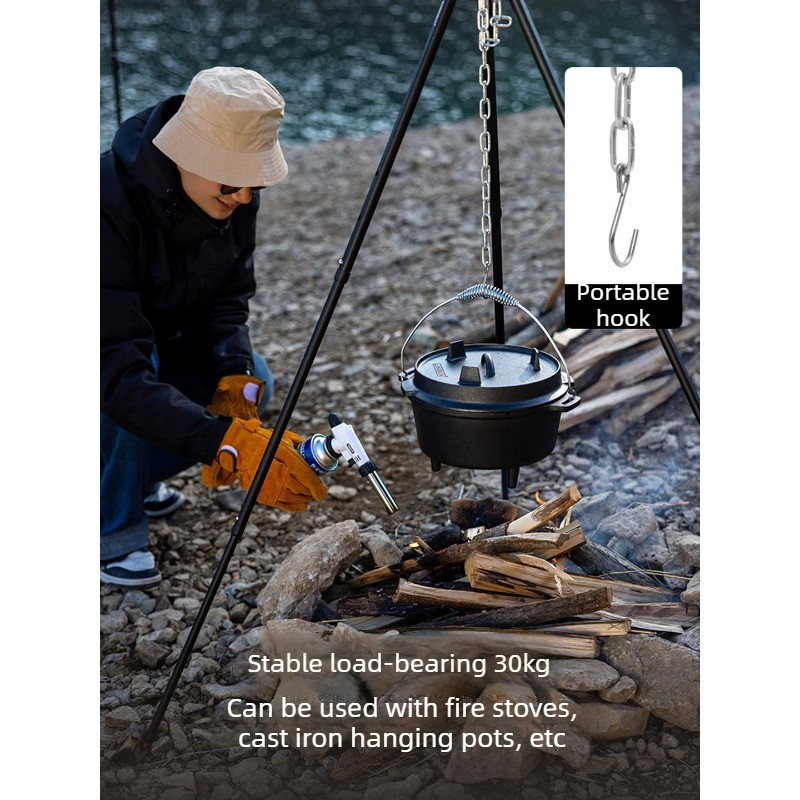 Camping Cooking Pot Tripod - Кронштейн для подвесного котла из алюминиевого