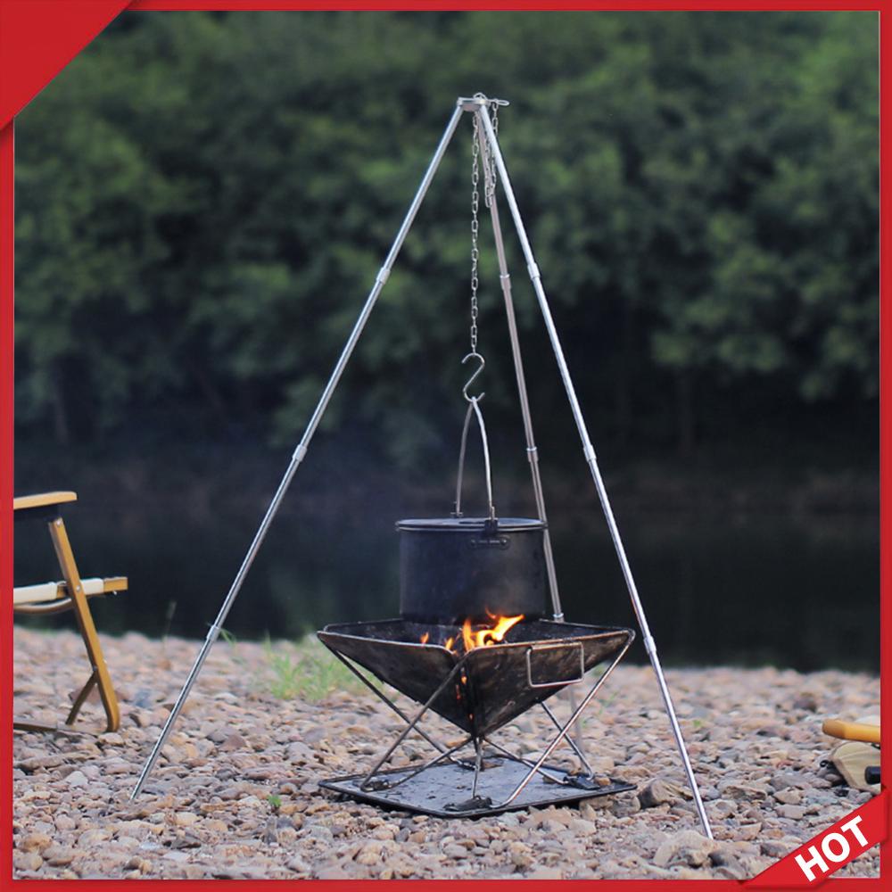 Camping Cooking Pot Tripod - Портативная разборная подставка-тренога для приготовления пищи