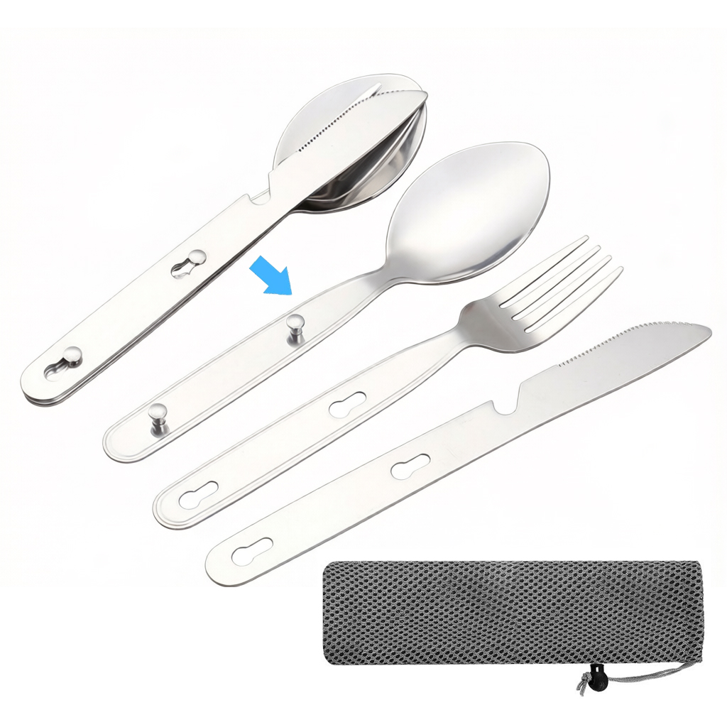 Camping Cooking And Cutlery Set - Набор из 3 предметов: складные ложка,