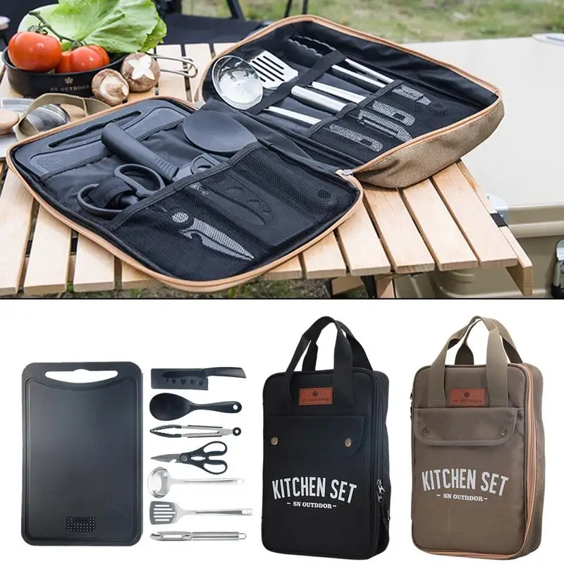Camping Cooking Roll - Набор походной кухонной утвари из 8