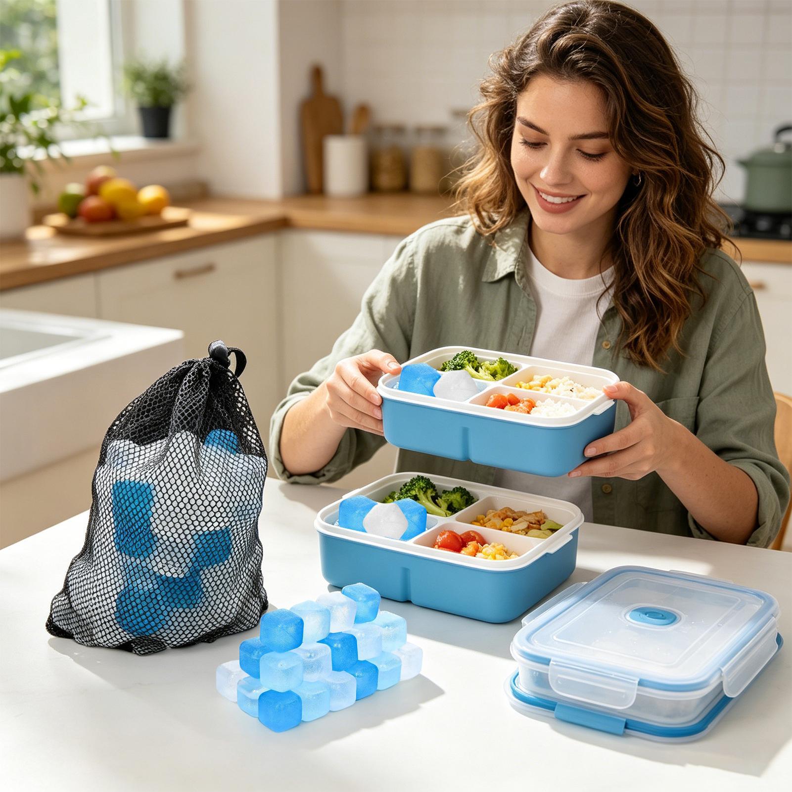Camping Cooking Utensils - 100 многоразовых пластиковых пакетов для льда