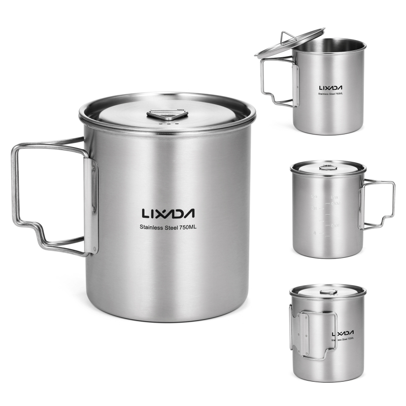 Camping Cooking Mesh - Чашка Lixada 750 мл, чашка для