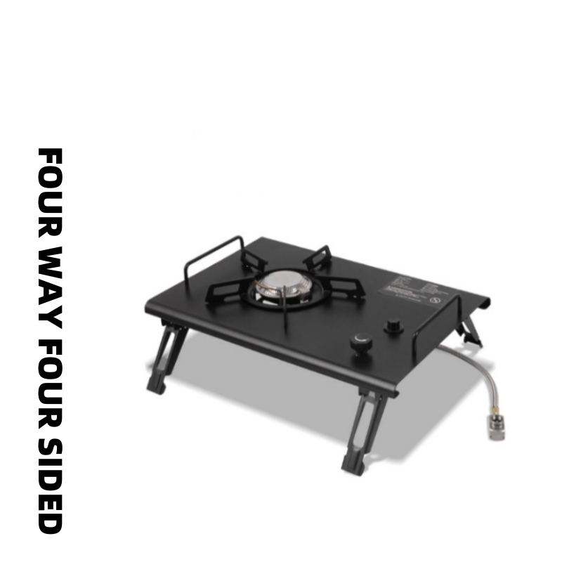 Camping Cooking Table With Windshield - Уличная складная карточная походная настольная плита,