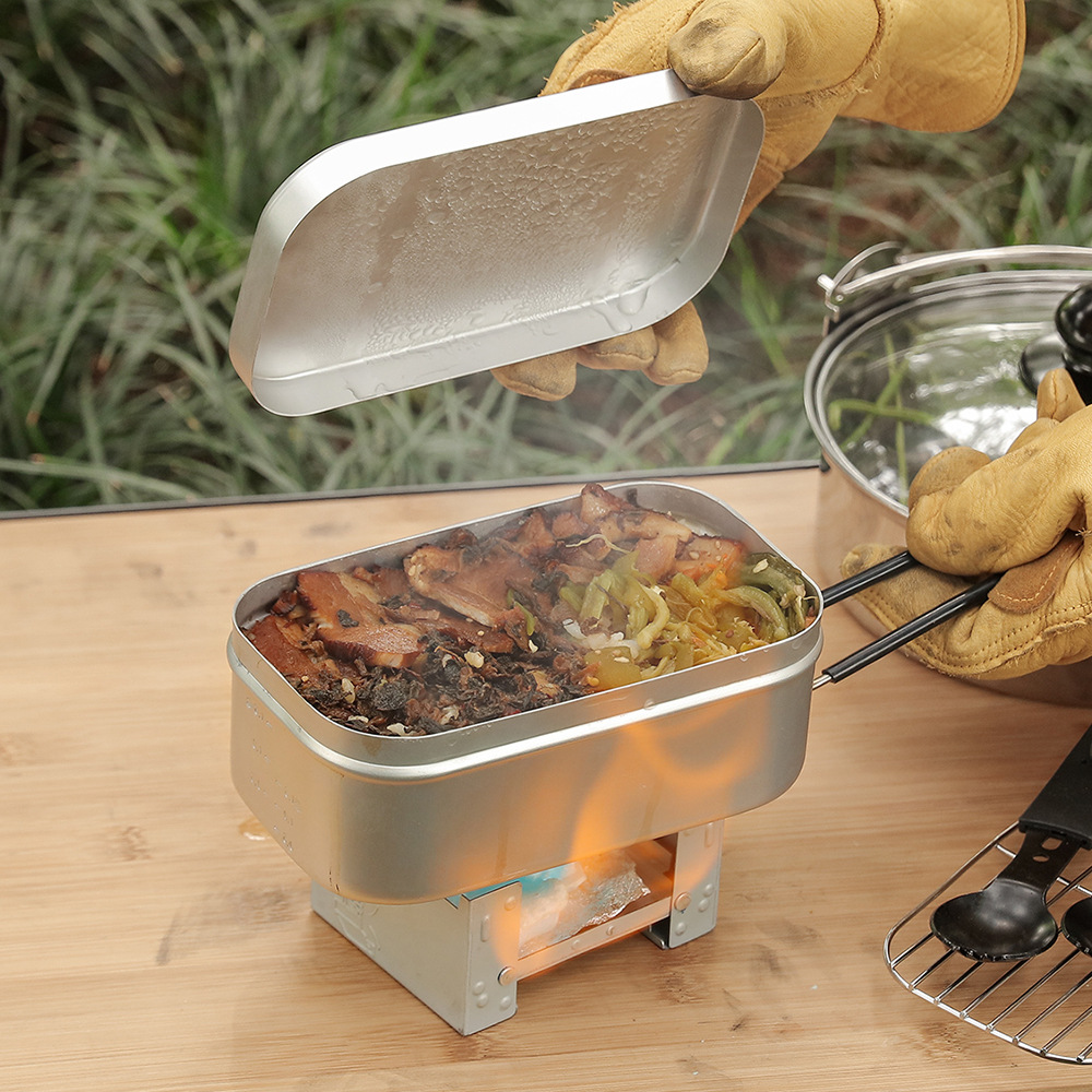 Camping Cooking Kit Box - Алюминиевый набор для улицы, набор паровой