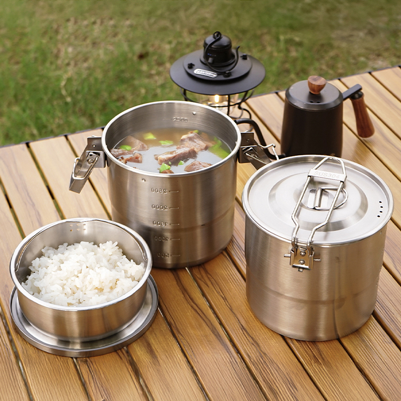 Camping Cooking Mess Kit - Набор походной посуды C69 из нержавеющей