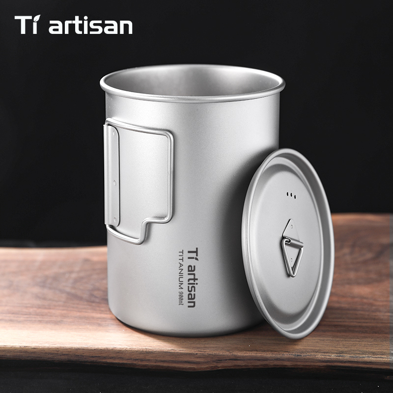 Camping Cooking Lightweight - Титановая складная кружка Tiartisan 750 мл/900