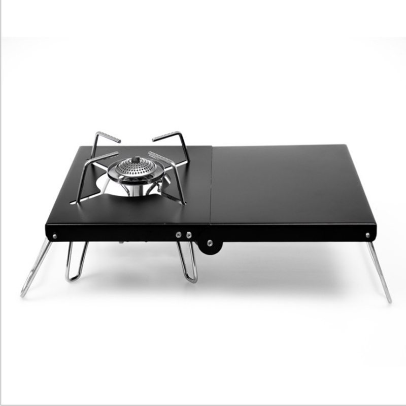 Camping Cooking Table With Windshield - Стойка-стол для походной газовой плиты с