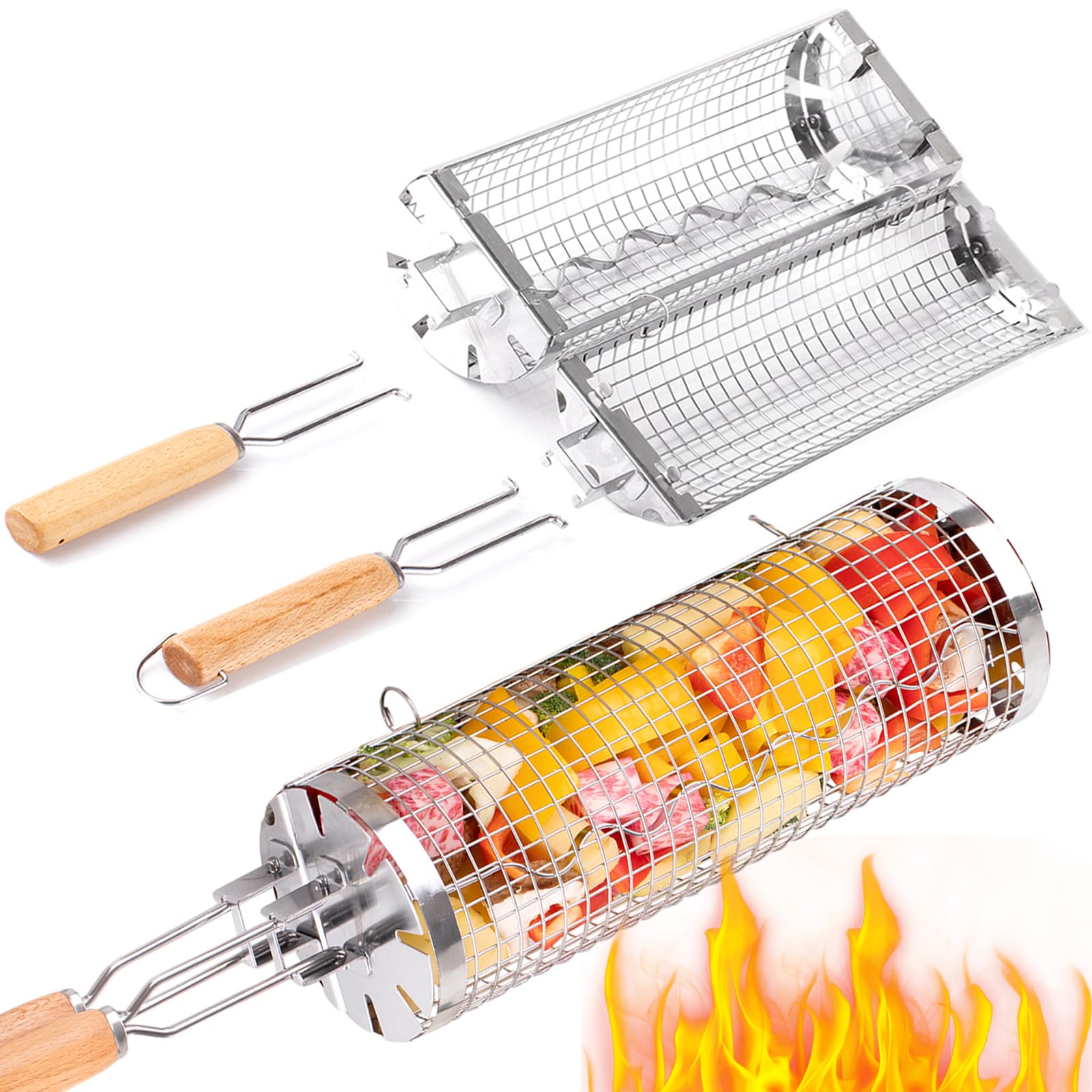Camping Cooking Mesh - BUYYES корзина для барбекю, сетчатая трубка