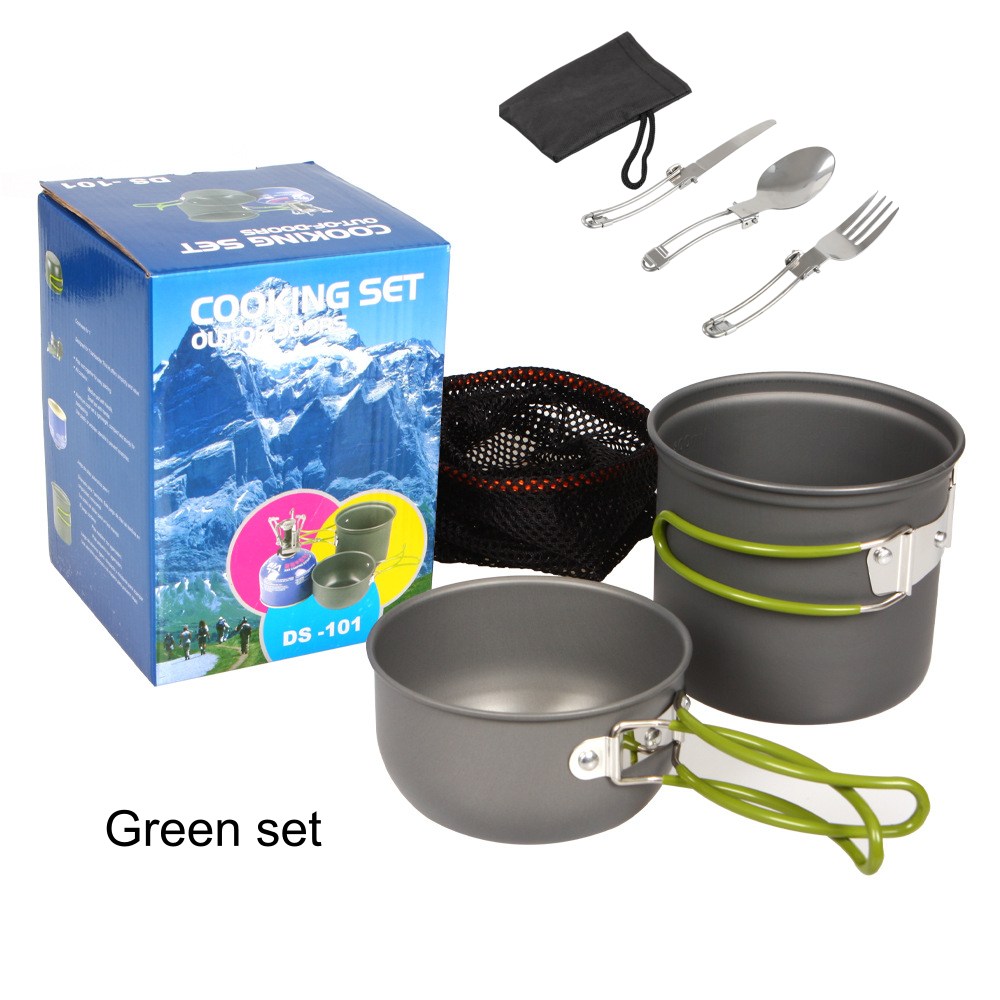 Camping Cooking Mess Kit - Набор походной посуды для кемпинга: кастрюли,
