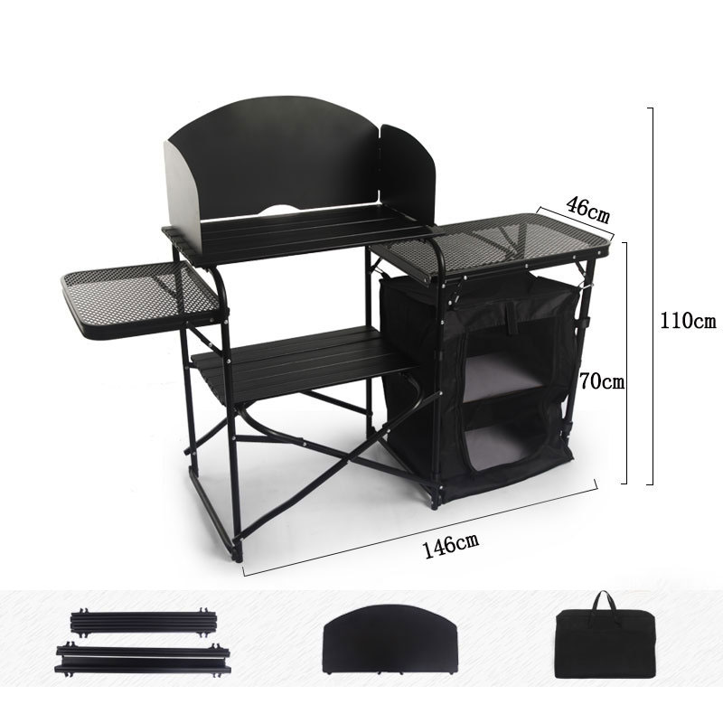 Camping Cooking Table With Windshield - Оптовая продажа от производителя: портативный складной