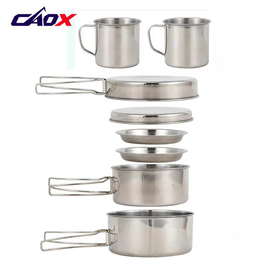 Набор походной посуды CAOX, 8  – обзор и цена Camping Cooking Mess Kit
