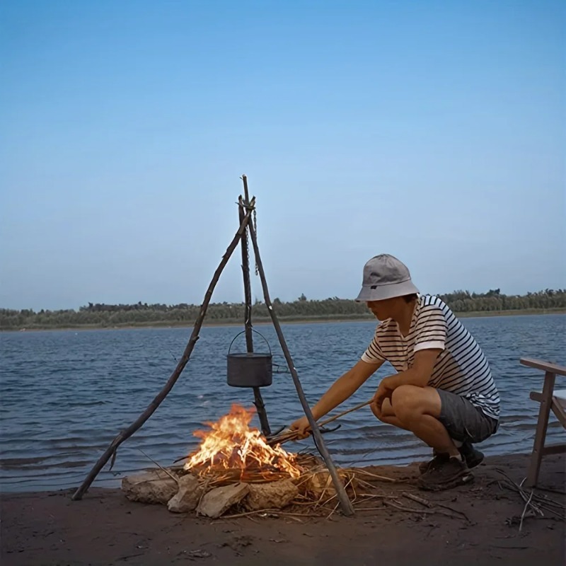 Портативный разборный подвесно – обзор и цена Camping Cooking Pot Tripod