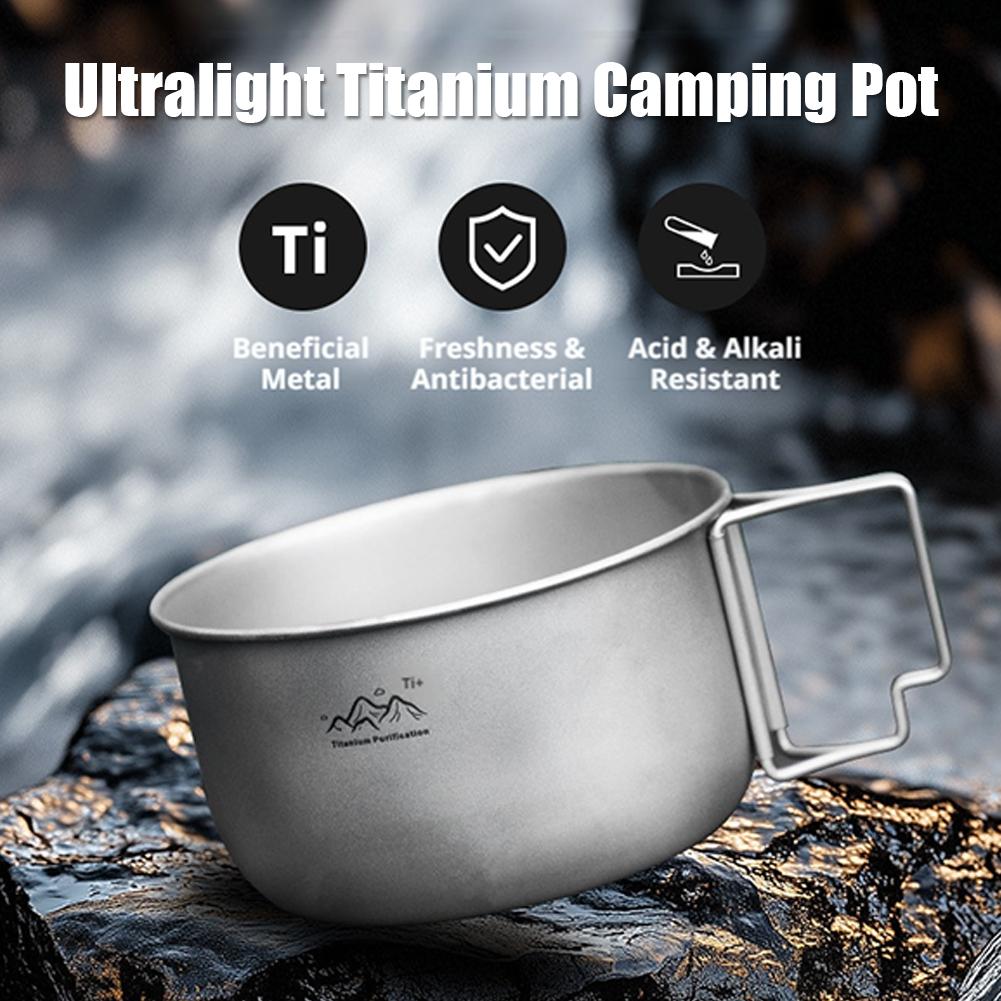 Ультралегкий титановый походны – обзор и цена Camping Cooking Pot Stainless Steel