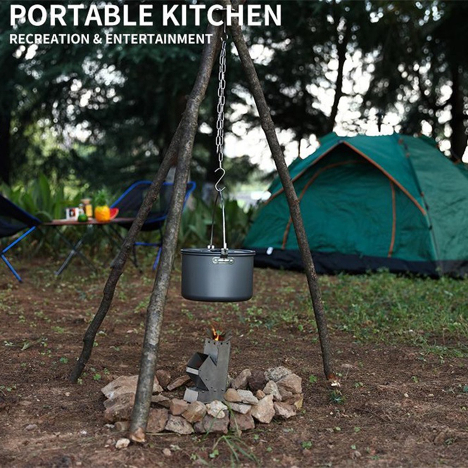 Подставка для штатива для кемп – обзор и цена Camping Cooking Pot Tripod
