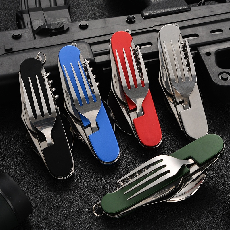 Складная посуда 4 в 1, съемная – обзор и цена Camping Cooking Utensils