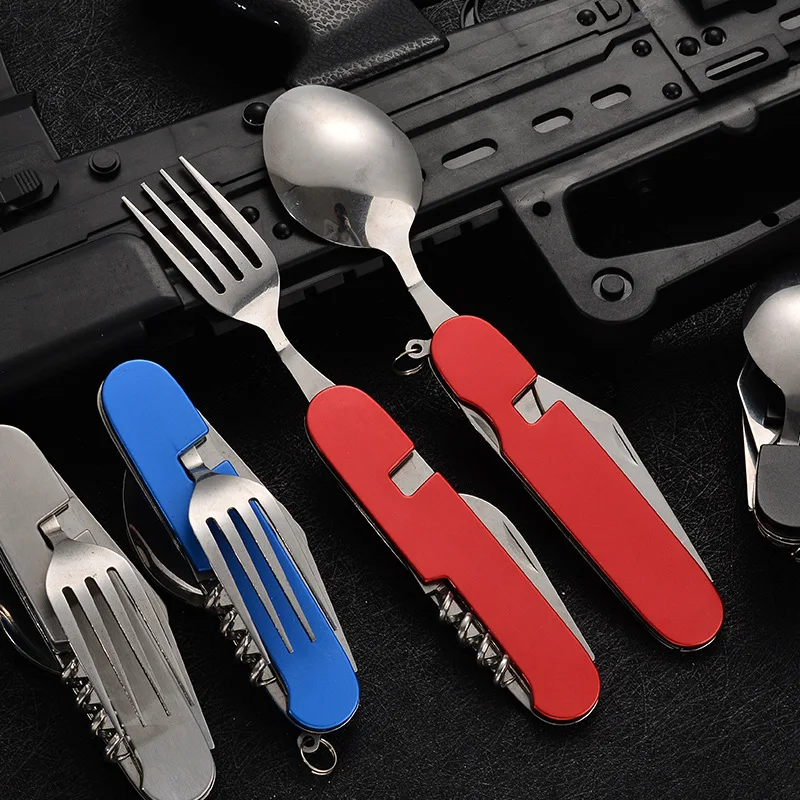 Складная посуда 4 в 1, съемная – обзор и цена Camping Cooking Utensils