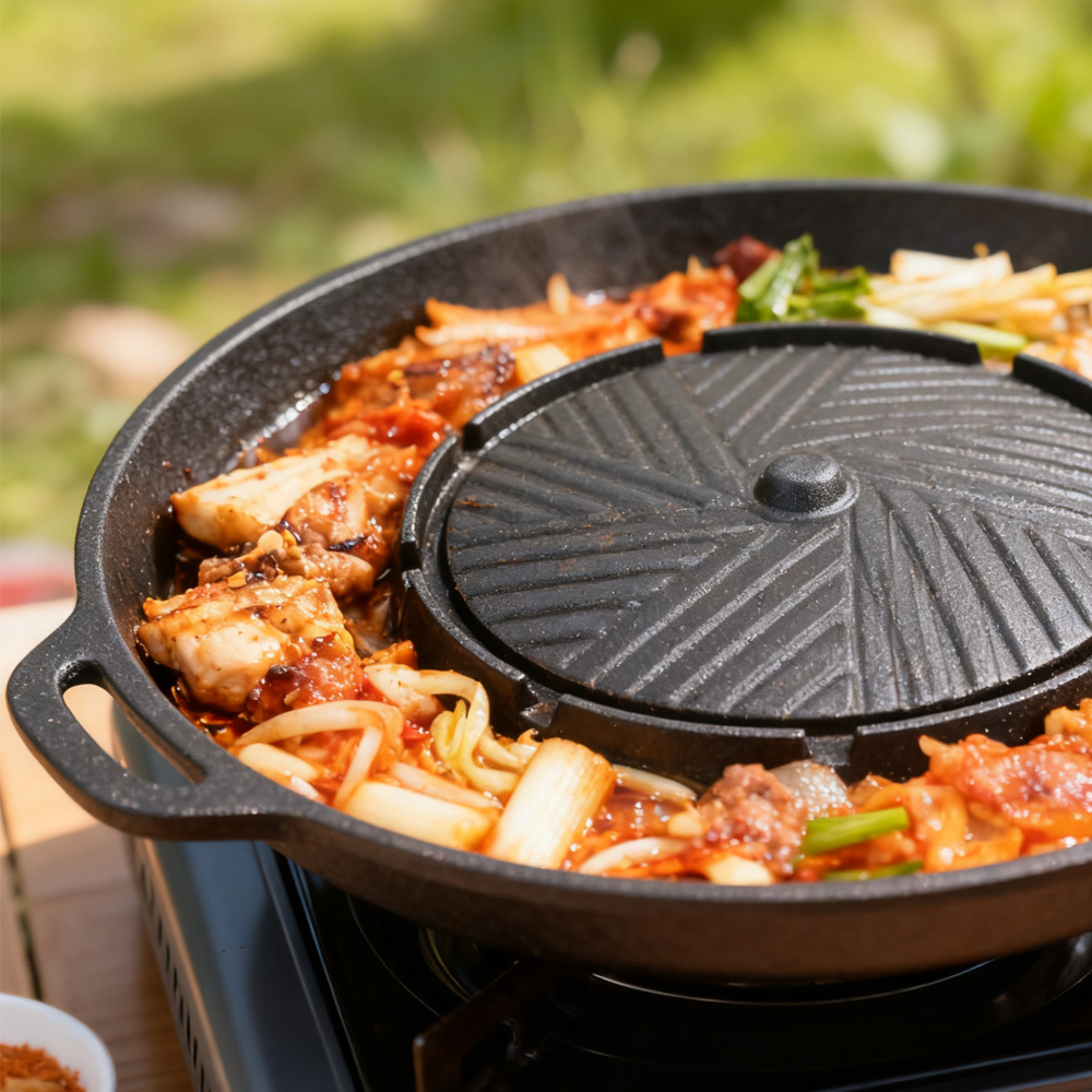 KOSUN корейская сковорода-грил – обзор и цена Camping Cooking Portable
