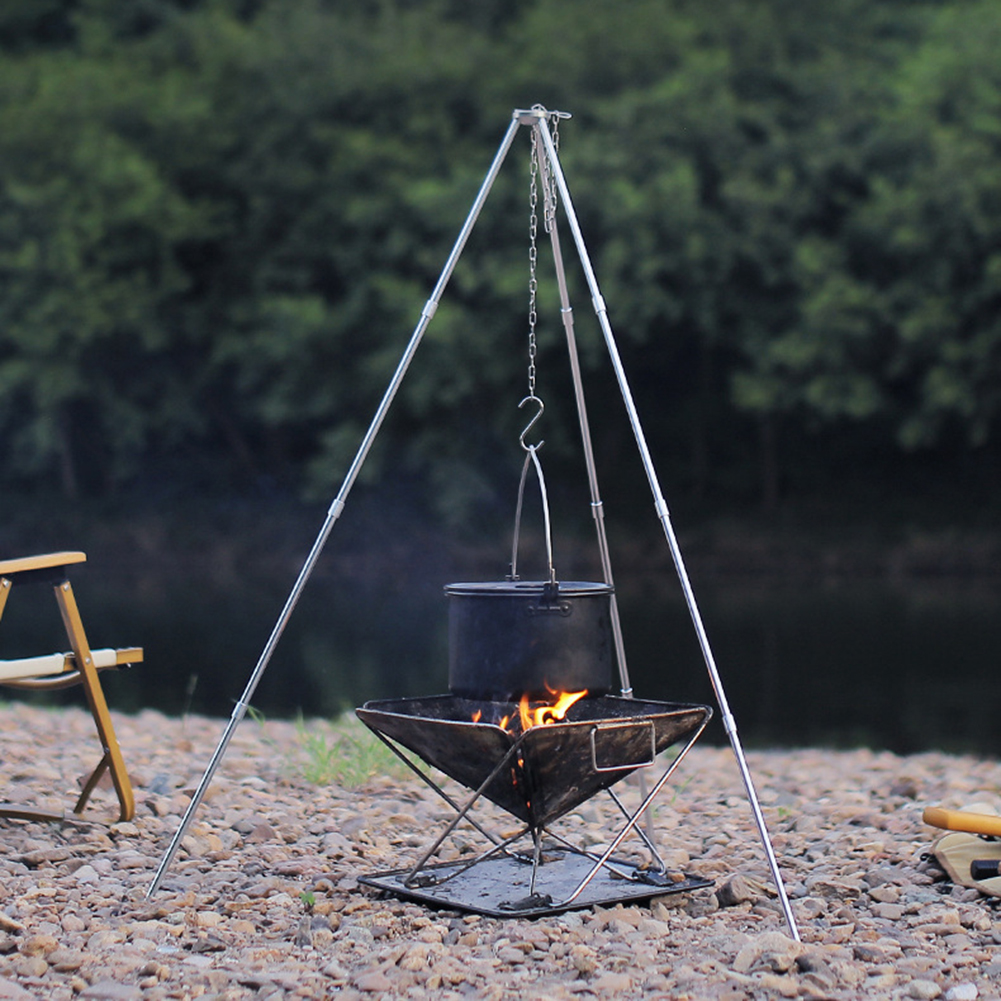 Трехногая подставка для кемпин – обзор и цена Camping Cooking Pot Tripod