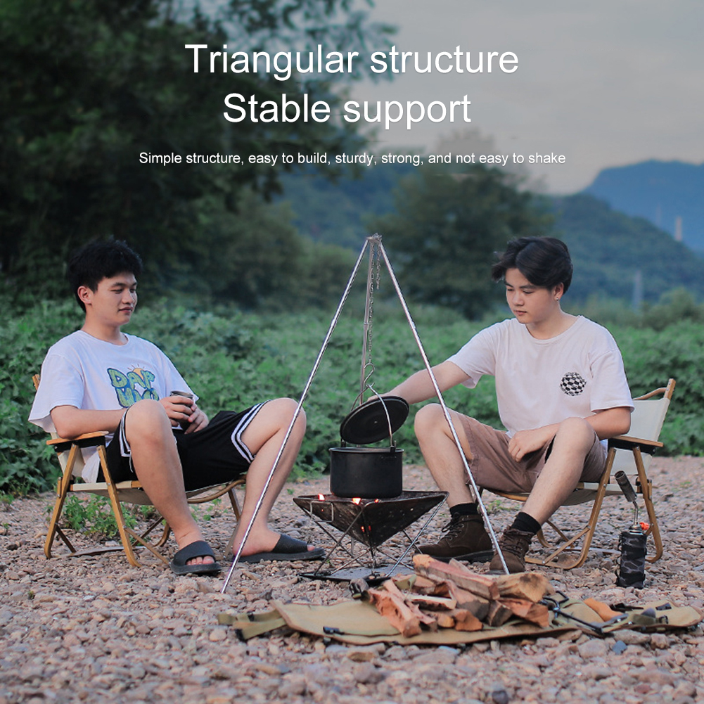 Трехногая подставка для кемпин – обзор и цена Camping Cooking Pot Tripod
