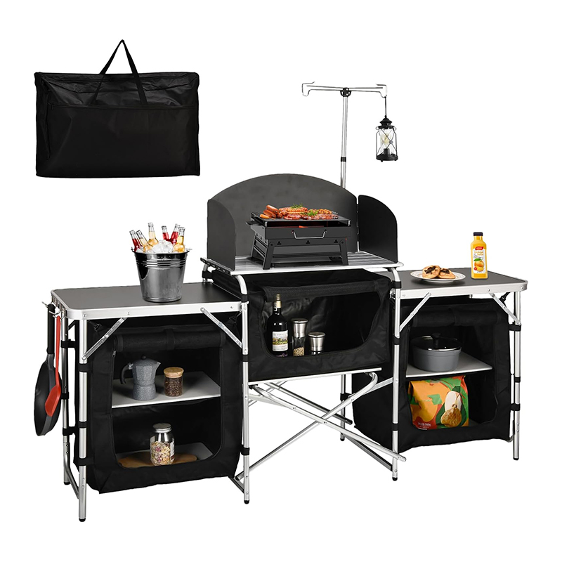 Универсальные 3 шкафа на заказ – обзор и цена Camping Cooking Table With Windshield