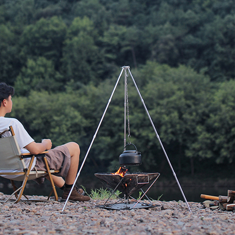 Портативная разборная подставк – обзор и цена Camping Cooking Pot Tripod