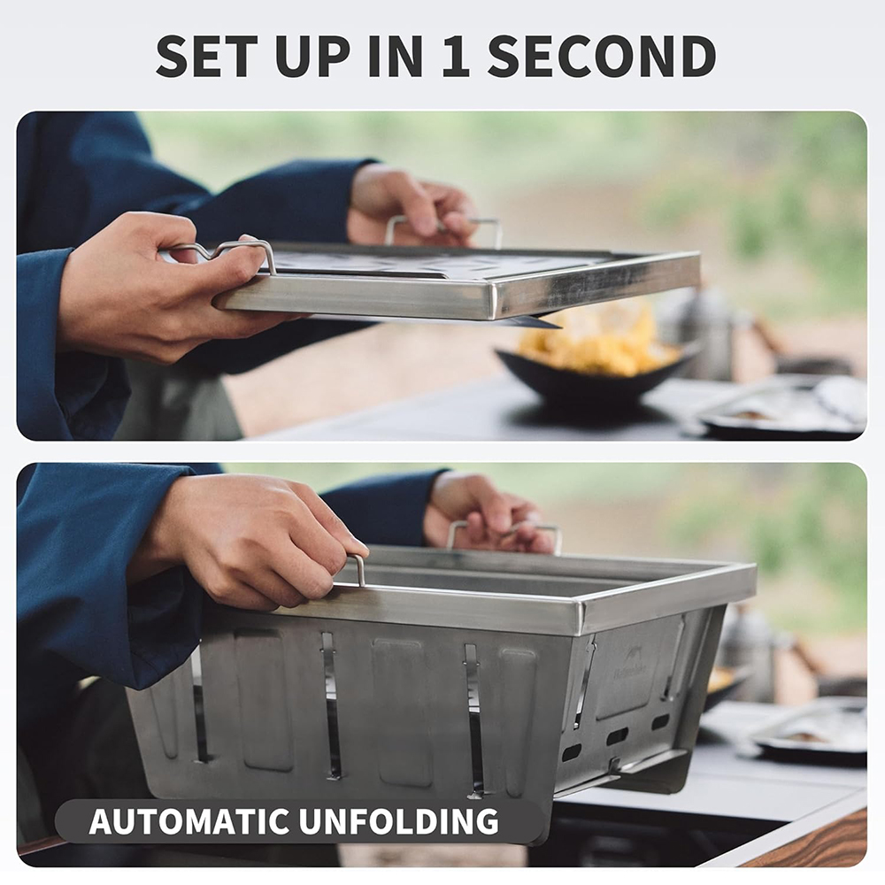 Naturehike кемпинговый угольны – обзор и цена Camping Cooking Table With Windshield