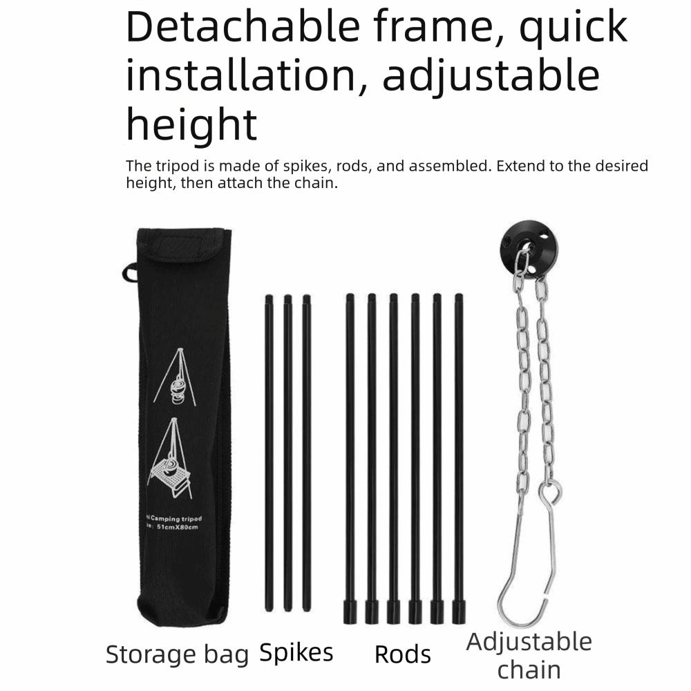 Портативный походный штатив из – обзор и цена Camping Cooking Pot Tripod