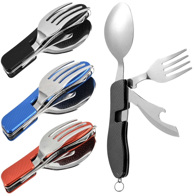4 в 1 складной набор посуды дл – обзор и цена Camping Cooking And Cutlery Set
