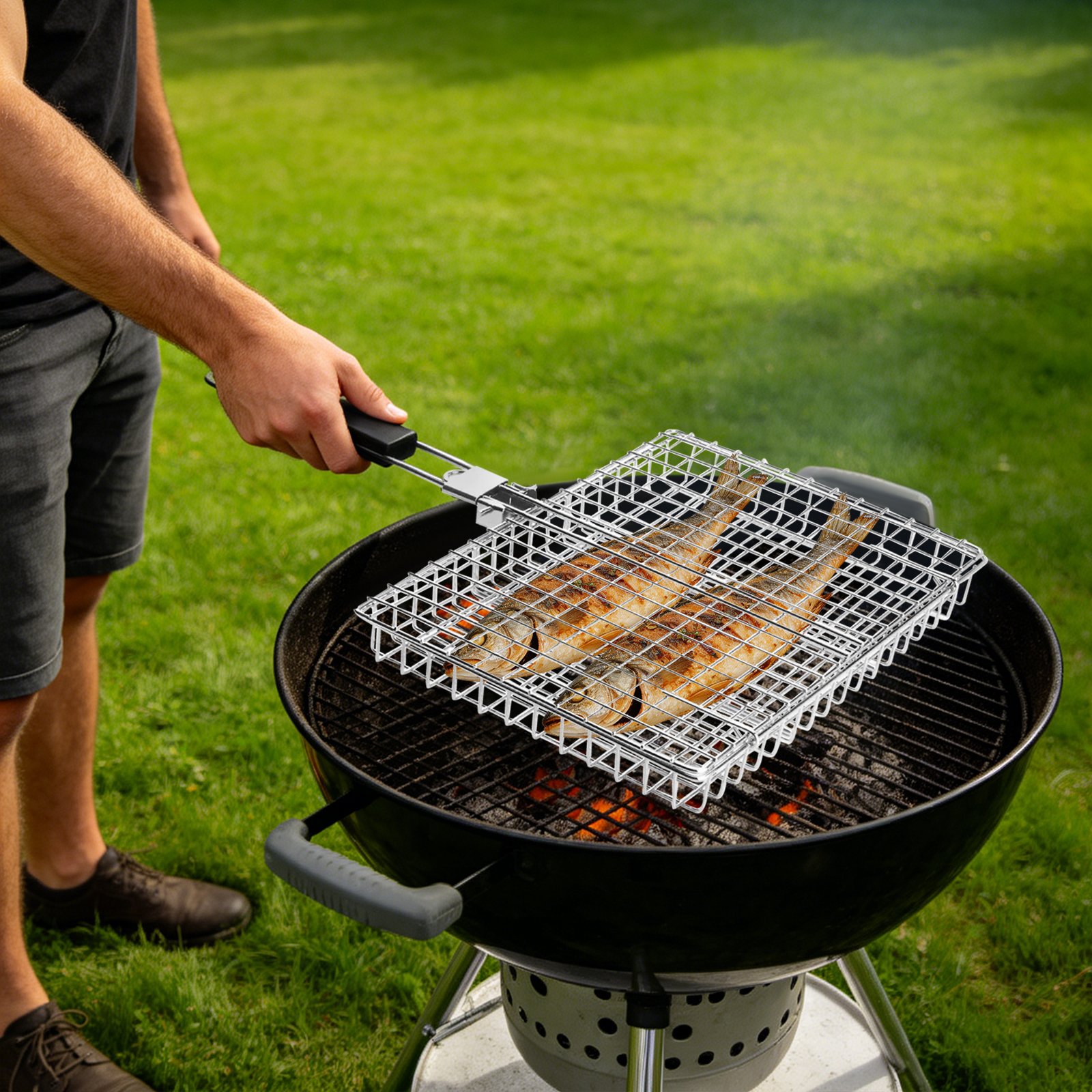 Корзина для гриля со съемной р – обзор и цена Camping Cooking Mesh