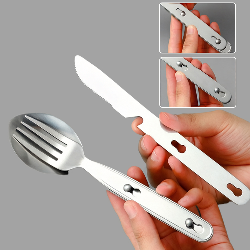 Набор из 3 предметов: складные – обзор и цена Camping Cooking And Cutlery Set