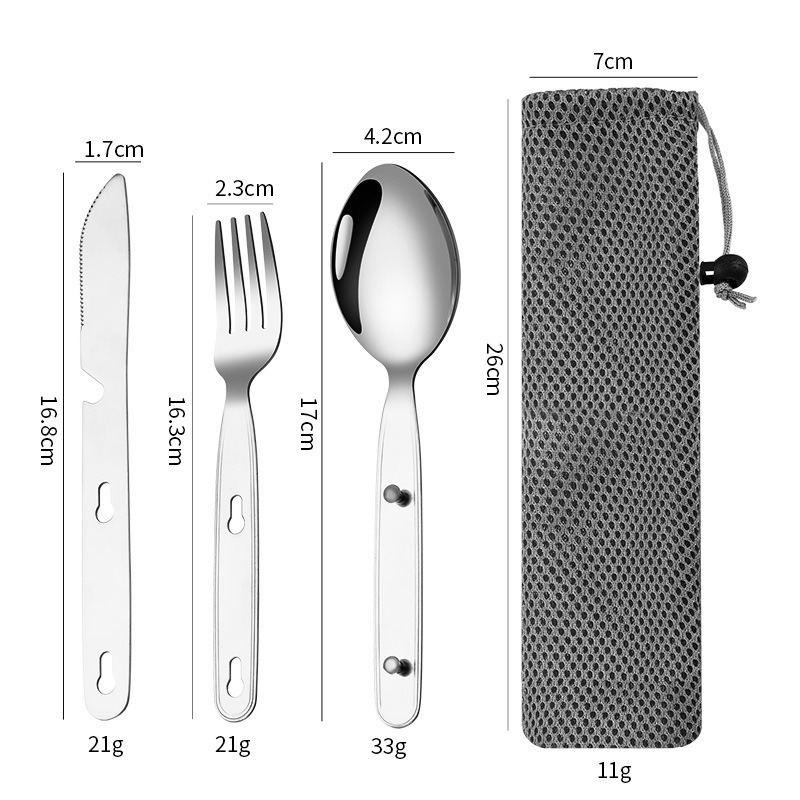 Набор из 3 предметов: складные – обзор и цена Camping Cooking And Cutlery Set