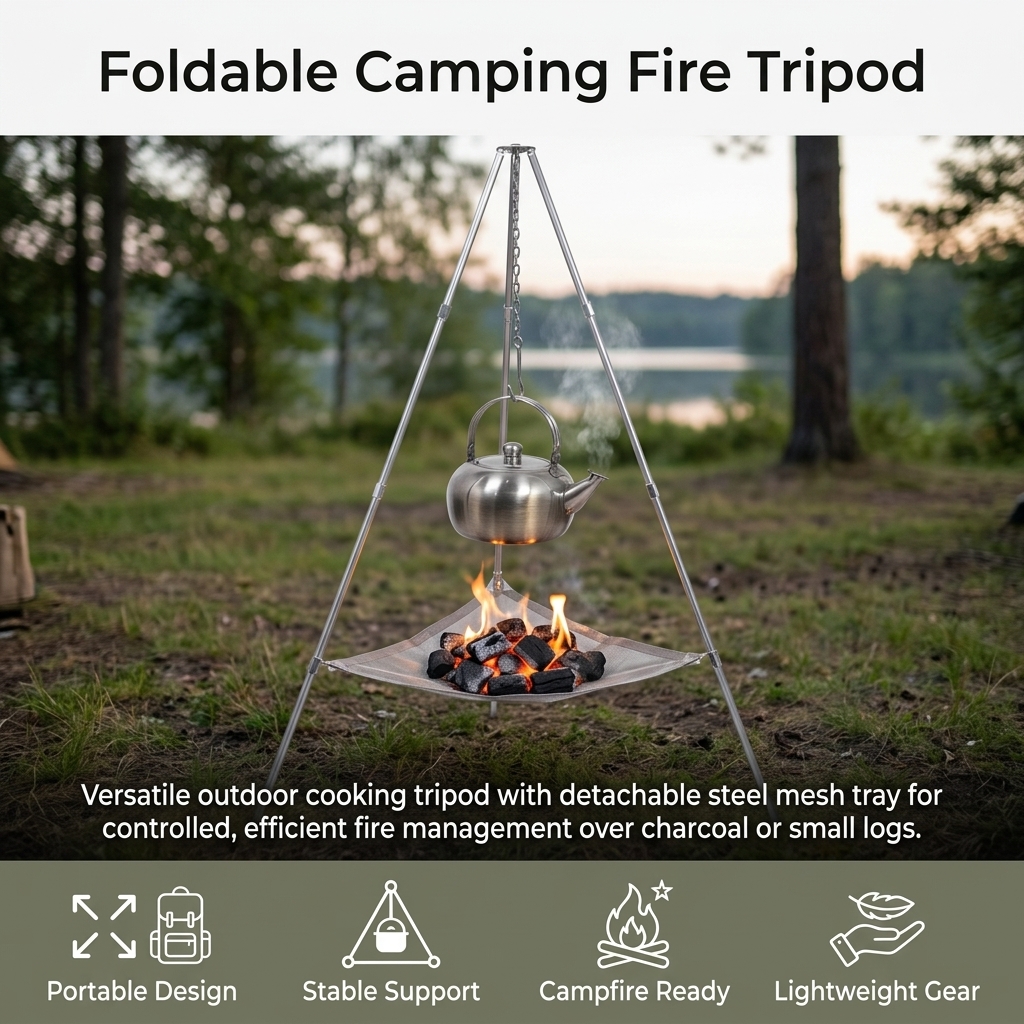 1 шт. Складная подставка-трено – обзор и цена Camping Cooking Pot Tripod
