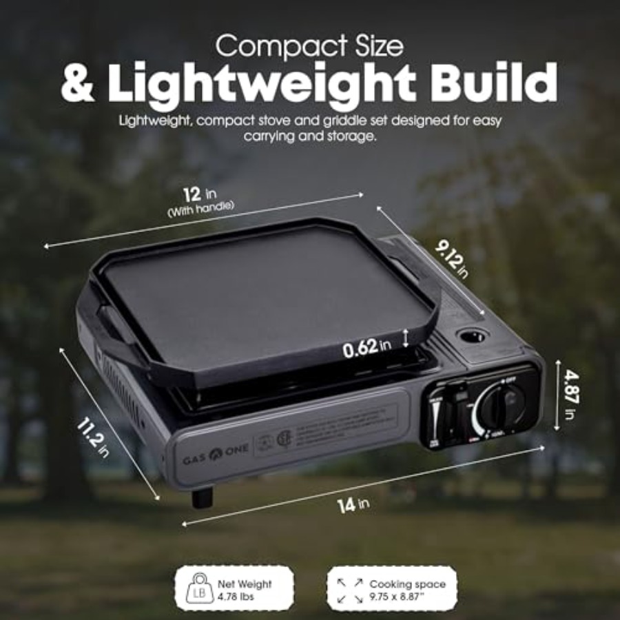 Газовая плита GasOne GS-1000G- – обзор и цена Camping Cooking Flat Top