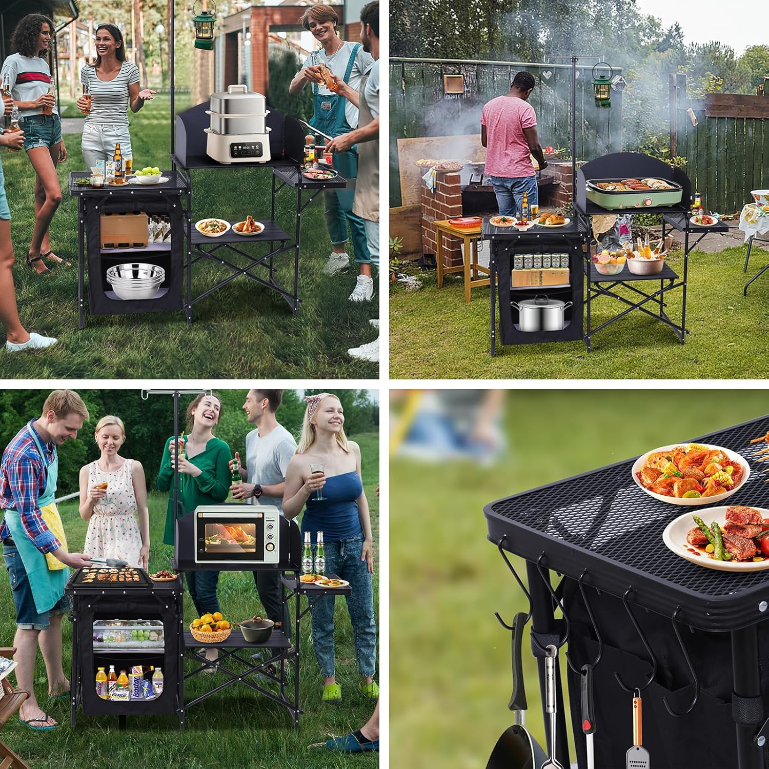 Складной кухонный стол для кем – обзор и цена Camping Cooking Table With Windshield