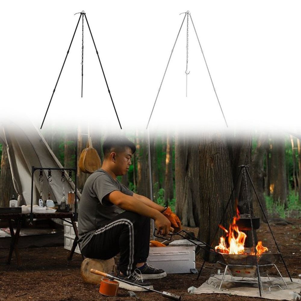Портативный походный штатив-тр – обзор и цена Camping Cooking Pot Tripod