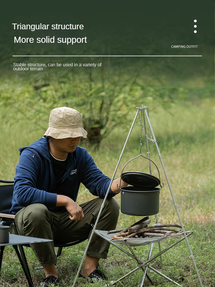 Тренога для костра для кемпинг – обзор и цена Camping Cooking Pot Tripod