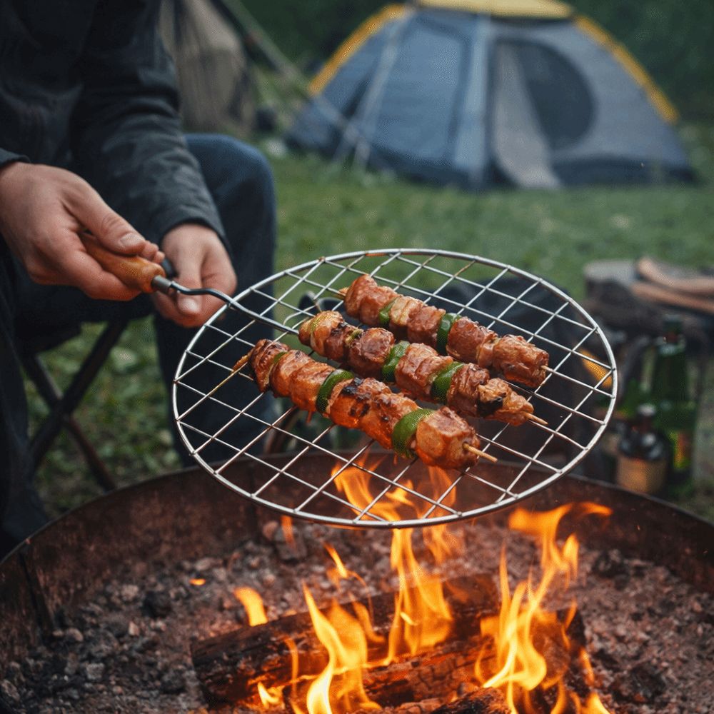 Портативная круглая сетка-грил – обзор и цена Camping Cooking Portable