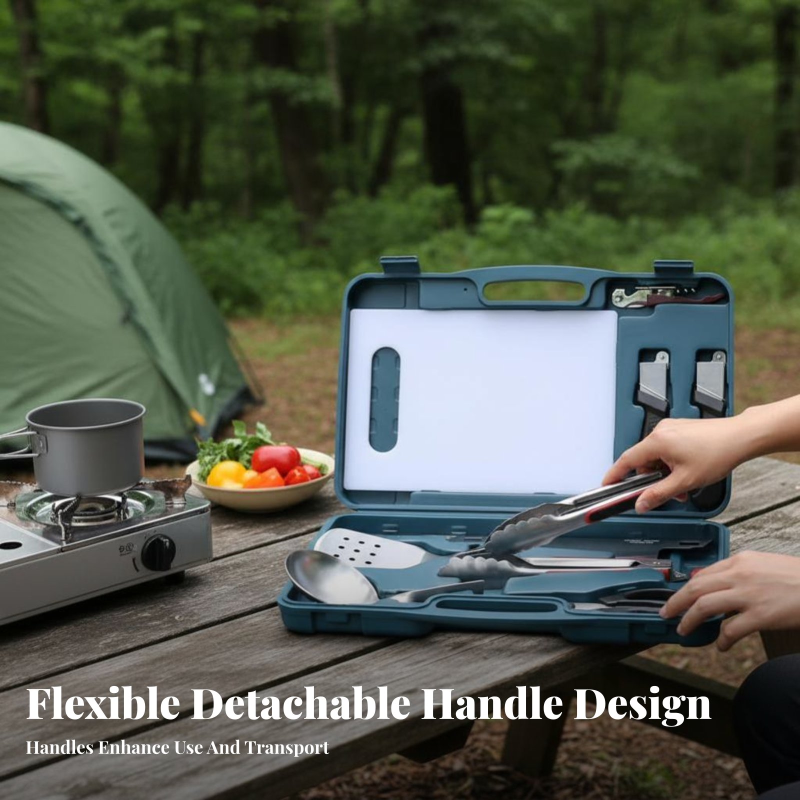 Набор столовых приборов для ул – обзор и цена Camping Cooking Kit Box