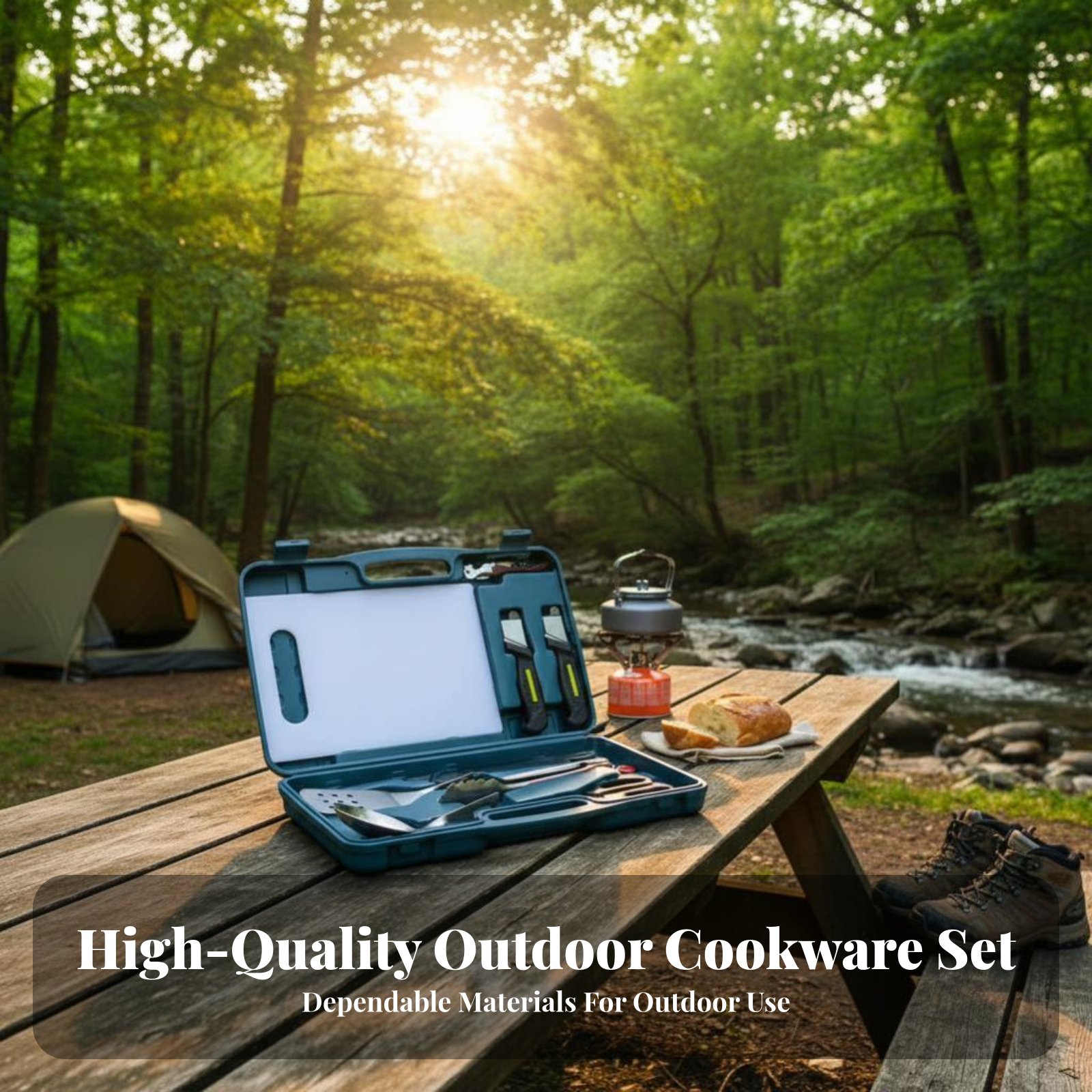 Набор столовых приборов для ул – обзор и цена Camping Cooking Kit Box