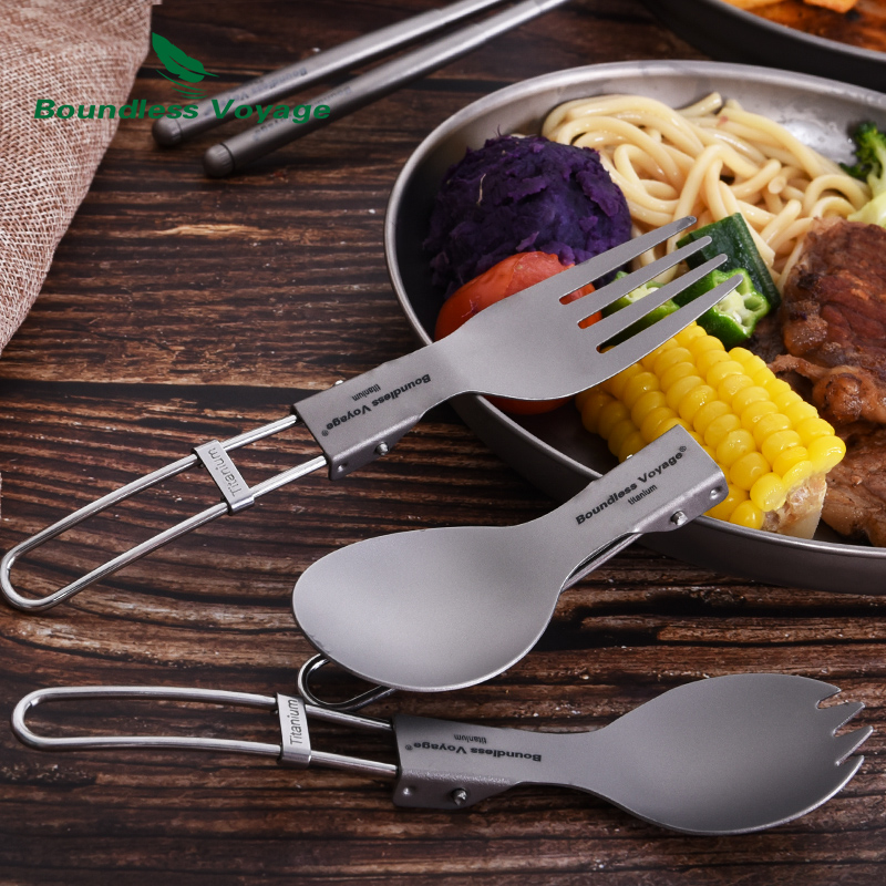 Титановые столовые приборы Bou – обзор и цена Camping Cooking And Cutlery Set