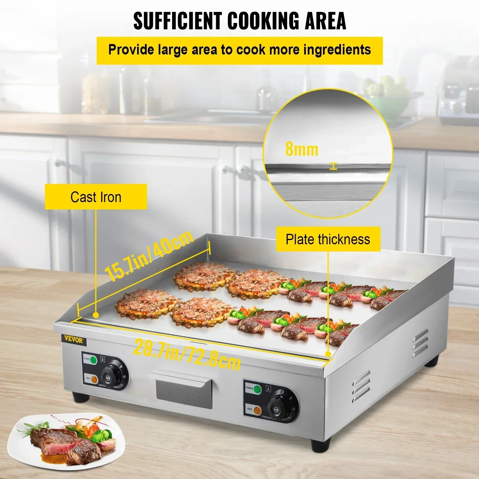 Электрическая сковорода на сто – обзор и цена Camping Cooking Flat Top