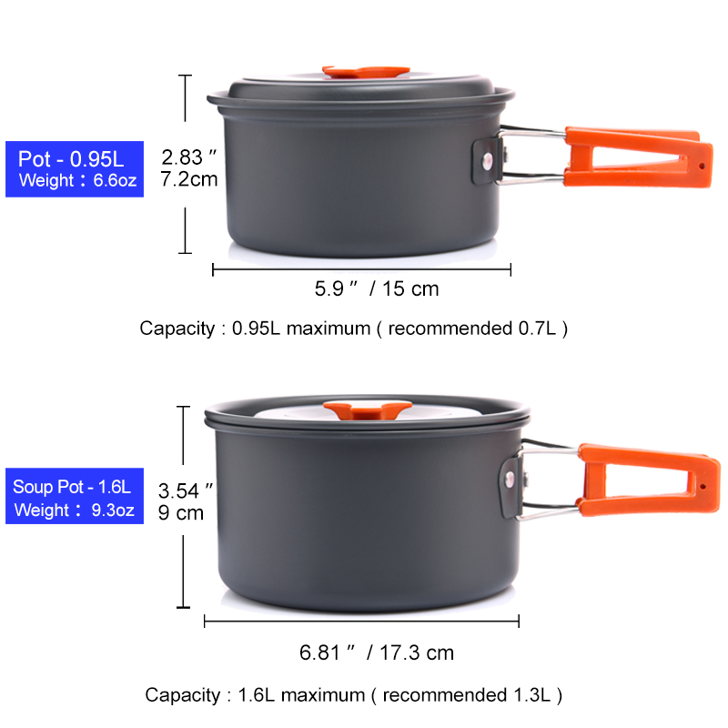 Набор посуды Widesea для кемпи – обзор и цена Camping Cooking And Cutlery Set