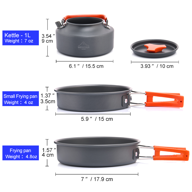 Набор посуды Widesea для кемпи – обзор и цена Camping Cooking And Cutlery Set