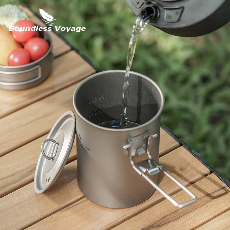 Титановая чашка Boundless Voya – обзор и цена Camping Cooking Pot Stainless Steel