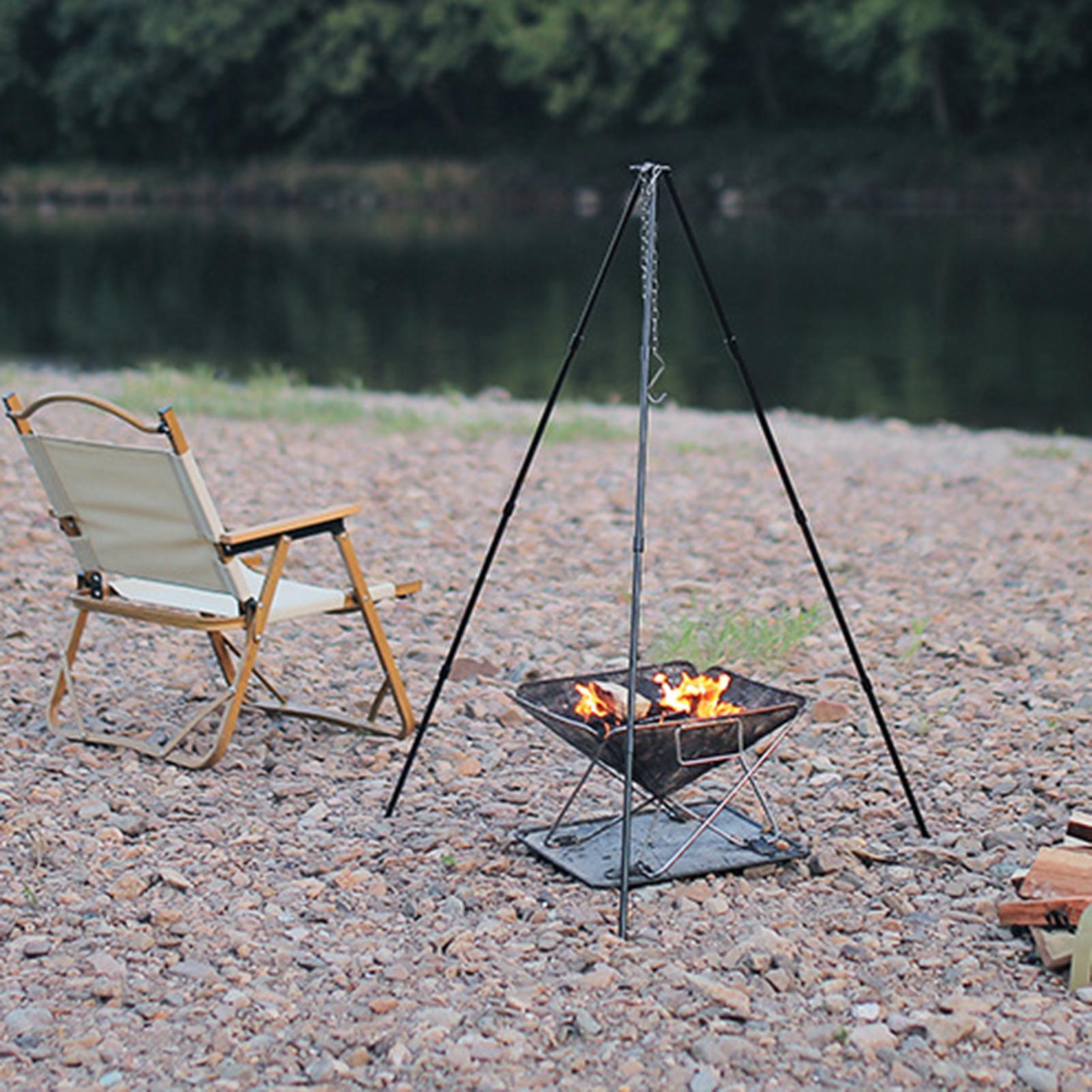 Портативная уличная подставка- – обзор и цена Camping Cooking Pot Tripod
