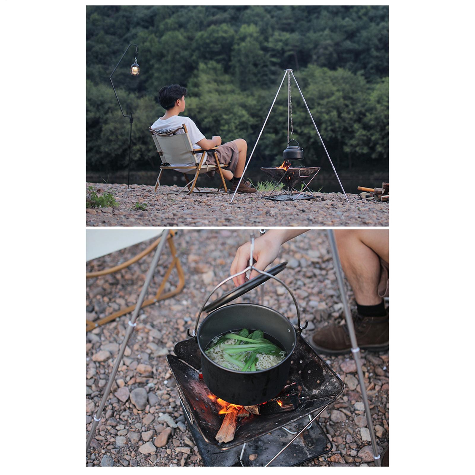 Портативная уличная подставка- – обзор и цена Camping Cooking Pot Tripod
