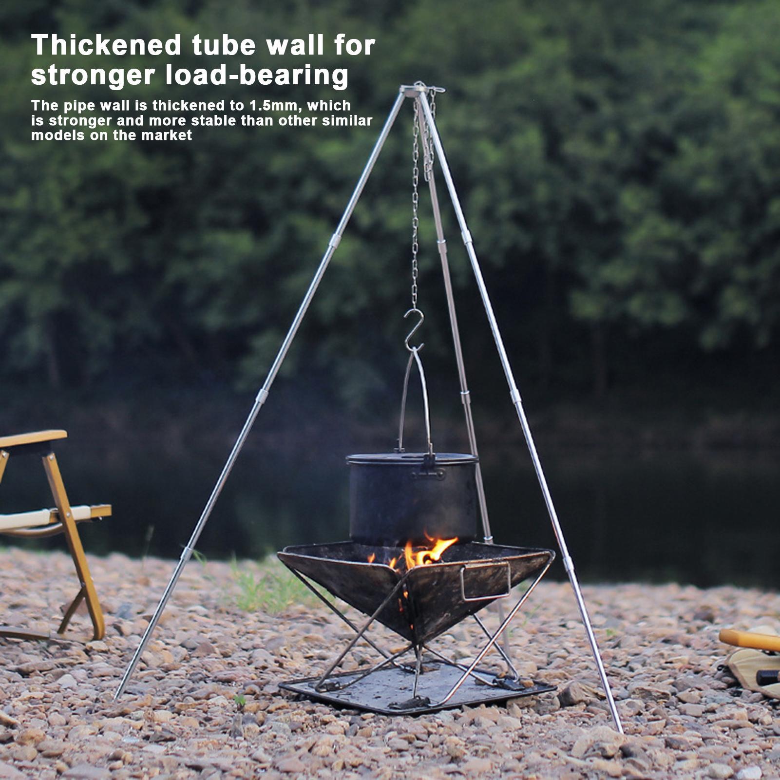 Портативная уличная подставка- – обзор и цена Camping Cooking Pot Tripod