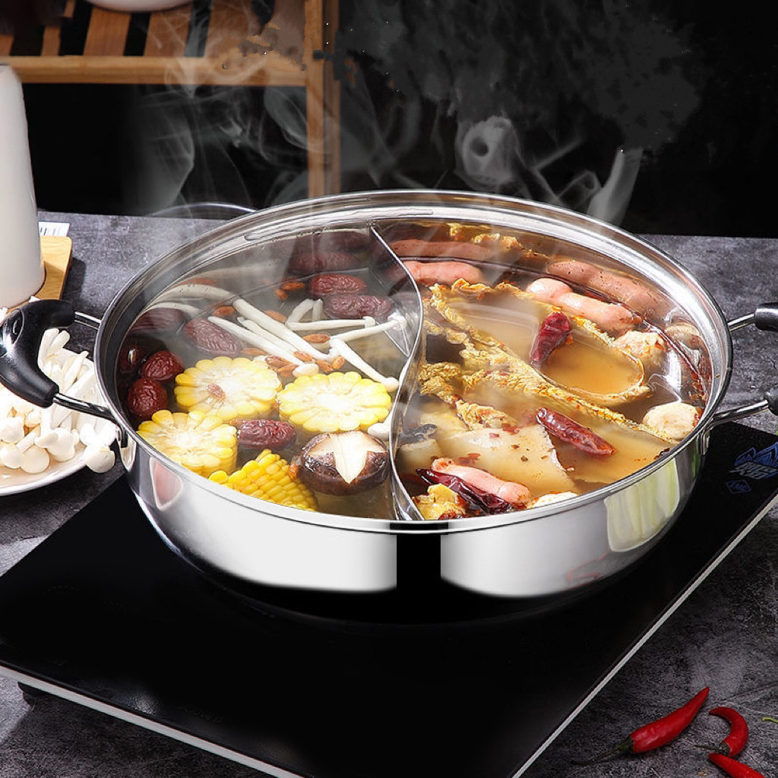 Китайская кастрюля Шабу Шабу,  – обзор и цена Camping Cooking Pot Stainless Steel