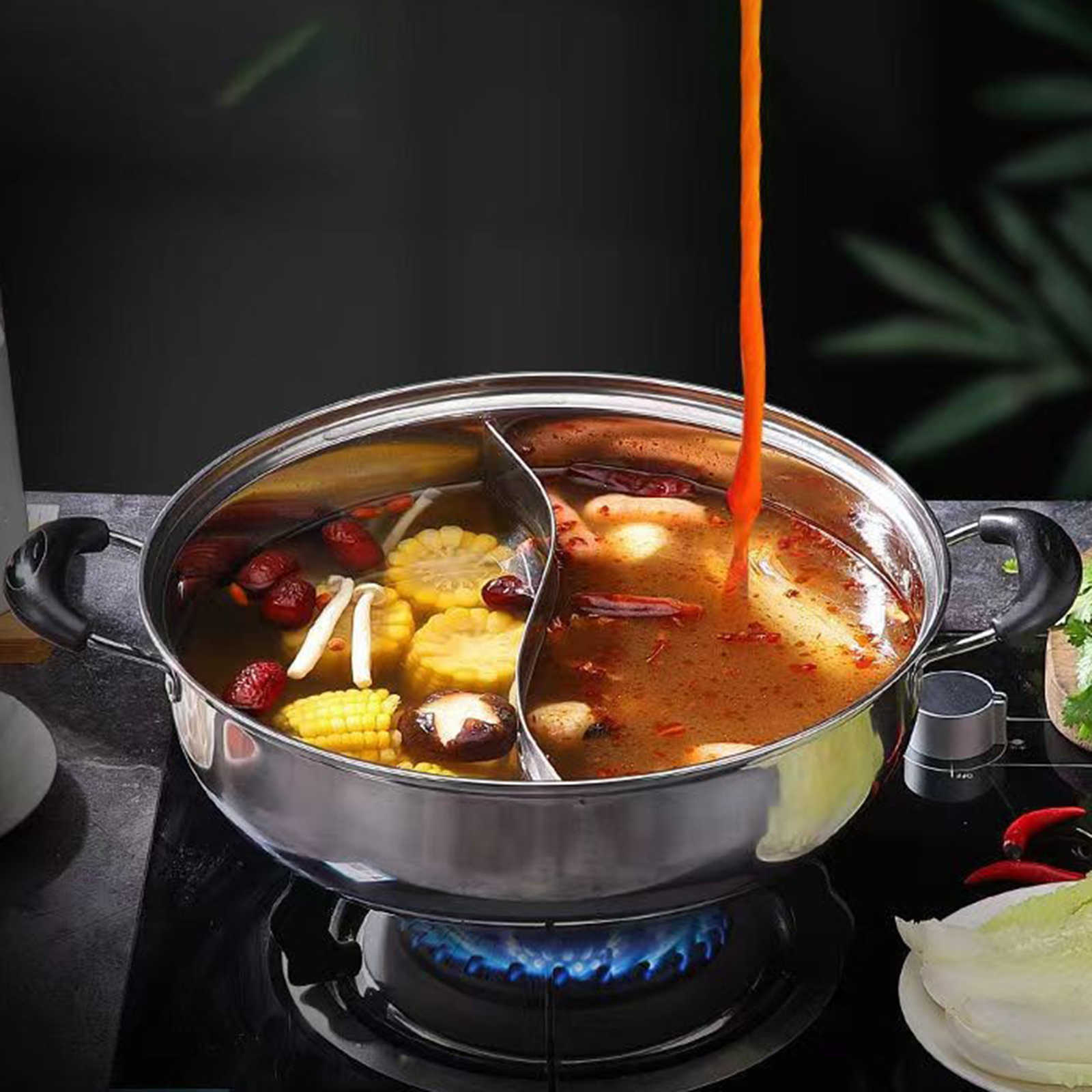 Китайская кастрюля Шабу Шабу,  – обзор и цена Camping Cooking Pot Stainless Steel
