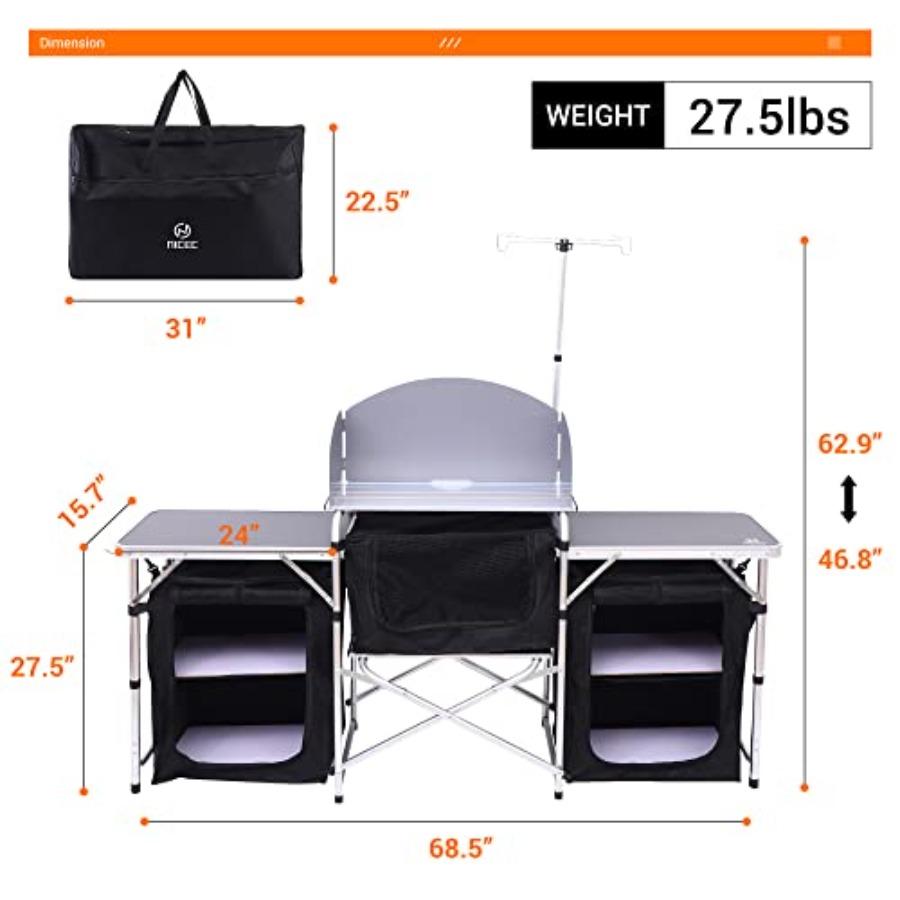 Кемпинговый кухонный стол, скл – обзор и цена Camping Cooking Table With Windshield